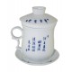Mug à thé en porcelaine décoré de caligraphie sur la deuxième face