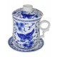 Mug à thé en porcelaine chinoise avec couvercle et infuseur 330 ml