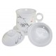 Mug à thé en porcelaine satinée avec couvercle et infuseur 310 ml