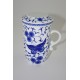 Tasse à thé en porcelaine chinoise avec infuseur et couvercle 250 ml