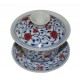Gaiwan en porcelaine de Jingdezhen décoré de fleurs de grenade125 ml