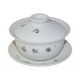 Gaiwan de Jingdezhen en porcelaine blanche et peint à la main 130 ml