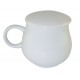 Mug à thé en porcelaine avec couvercle et infuseur 320 ml, sans décoration au dos du mug