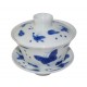 Gaiwan en porcelaine de style Qin Hua décoré de papillons 125 ml